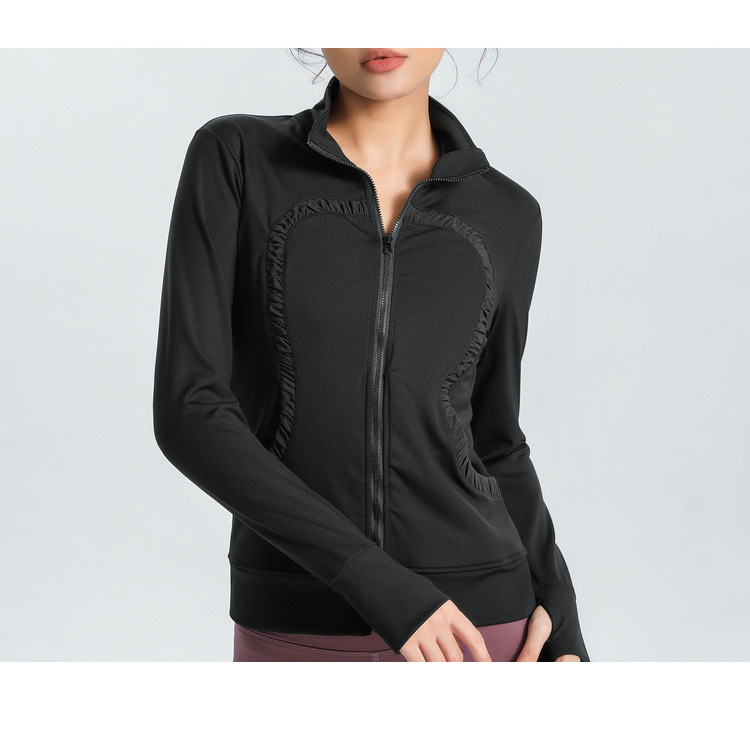 Lulu Cross-Border Same Style Nude Feel Sports Slim-Fitting Coat Stretch Slim-Fit Yoga Wear Fitness Running Women's Stand Collar Cardigan Lulu Cross-Border Same Style Nude Feel Sports Slim-Fitting Coat Stretch Slim-Fit Yoga Wear Fitness Running Women's Stand Collar Cardigan