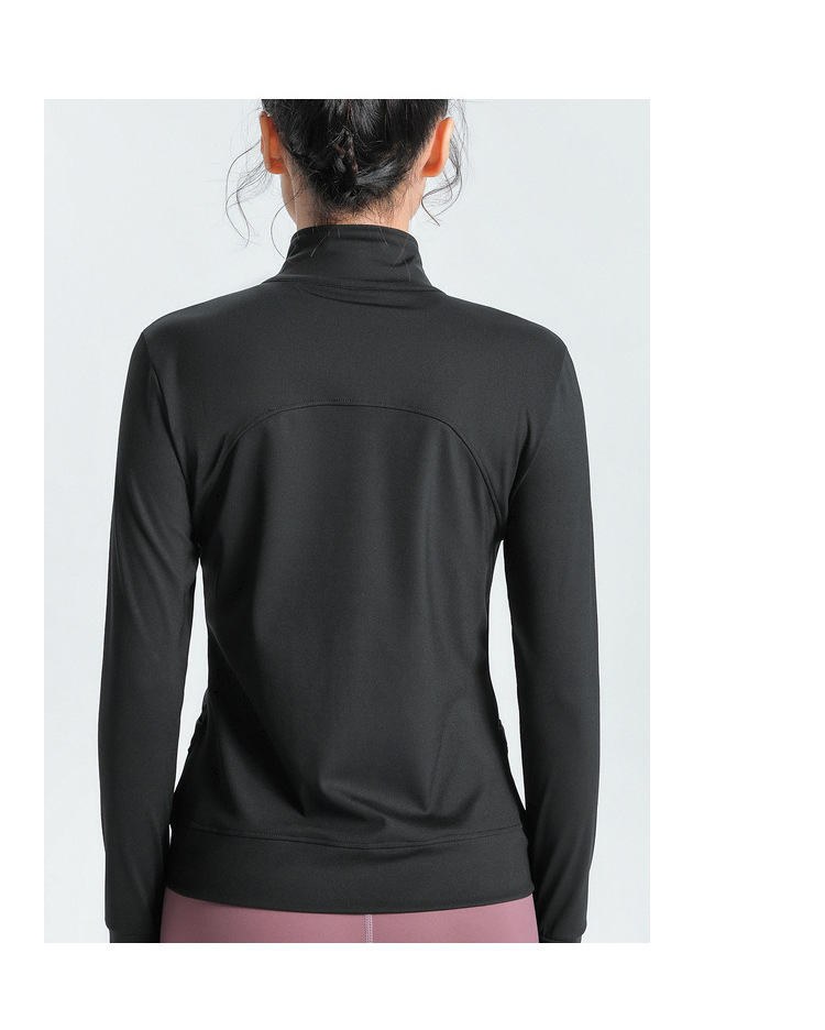 Lulu Cross-Border Same Style Nude Feel Sports Slim-Fitting Coat Stretch Slim-Fit Yoga Wear Fitness Running Women's Stand Collar Cardigan Lulu Cross-Border Same Style Nude Feel Sports Slim-Fitting Coat Stretch Slim-Fit Yoga Wear Fitness Running Women's Stand Collar Cardigan