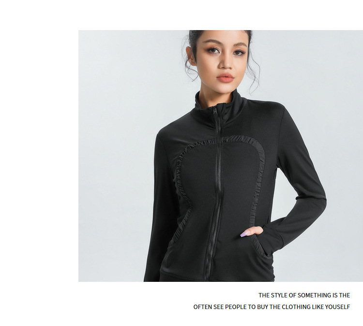 Lulu Cross-Border Same Style Nude Feel Sports Slim-Fitting Coat Stretch Slim-Fit Yoga Wear Fitness Running Women's Stand Collar Cardigan Lulu Cross-Border Same Style Nude Feel Sports Slim-Fitting Coat Stretch Slim-Fit Yoga Wear Fitness Running Women's Stand Collar Cardigan