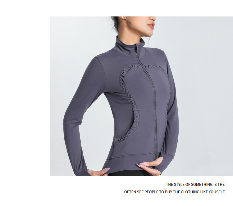 Lulu Cross-Border Same Style Nude Feel Sports Slim-Fitting Coat Stretch Slim-Fit Yoga Wear Fitness Running Women's Stand Collar Cardigan Lulu Cross-Border Same Style Nude Feel Sports Slim-Fitting Coat Stretch Slim-Fit Yoga Wear Fitness Running Women's Stand Collar Cardigan