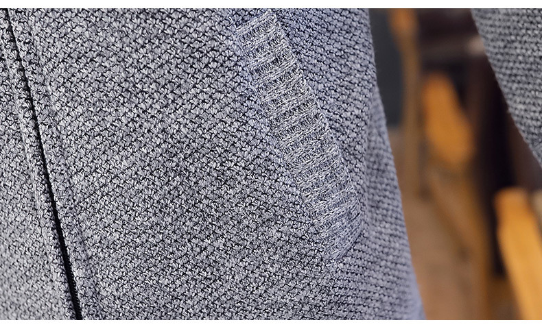Autumn and Winter Men's Sweater Men's Thickened Fleece-Lined Sweater Casual Sweater Men's Cardigan Stand Collar Men's Coat Fashion