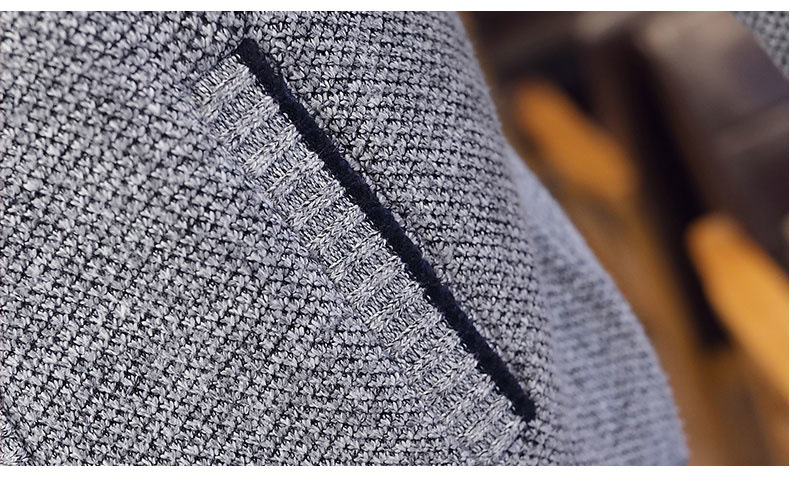 Autumn and Winter Men's Sweater Men's Thickened Fleece-Lined Sweater Casual Sweater Men's Cardigan Stand Collar Men's Coat Fashion