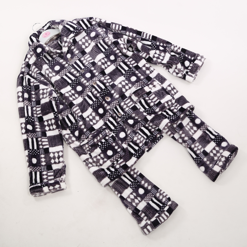 Men&#039;s Geometric Abstract Pattern Home Thermal Clothes Winter Pajamas Factory Direct Sales Pajamas Pajama Pants