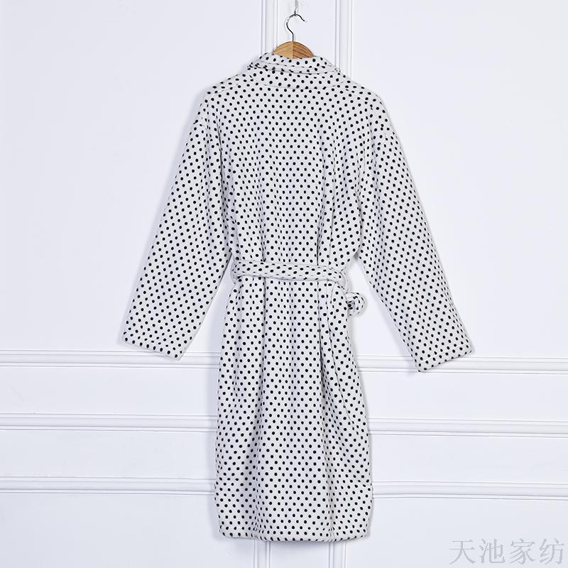 Zhendong High-Grade Flannel Pajamas Comfortable Soft Bathrobe Shrink-Free