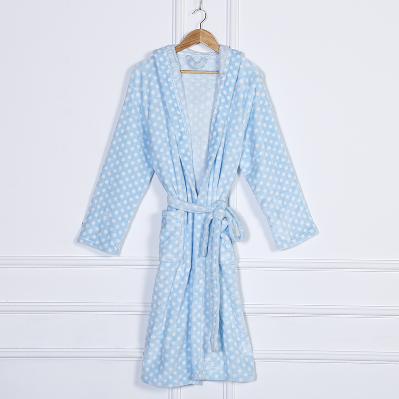 Zhendong Korean Style Long Women's Pajamas High-End Custom Flannel Printed Bathrobe in Stock Wholesale