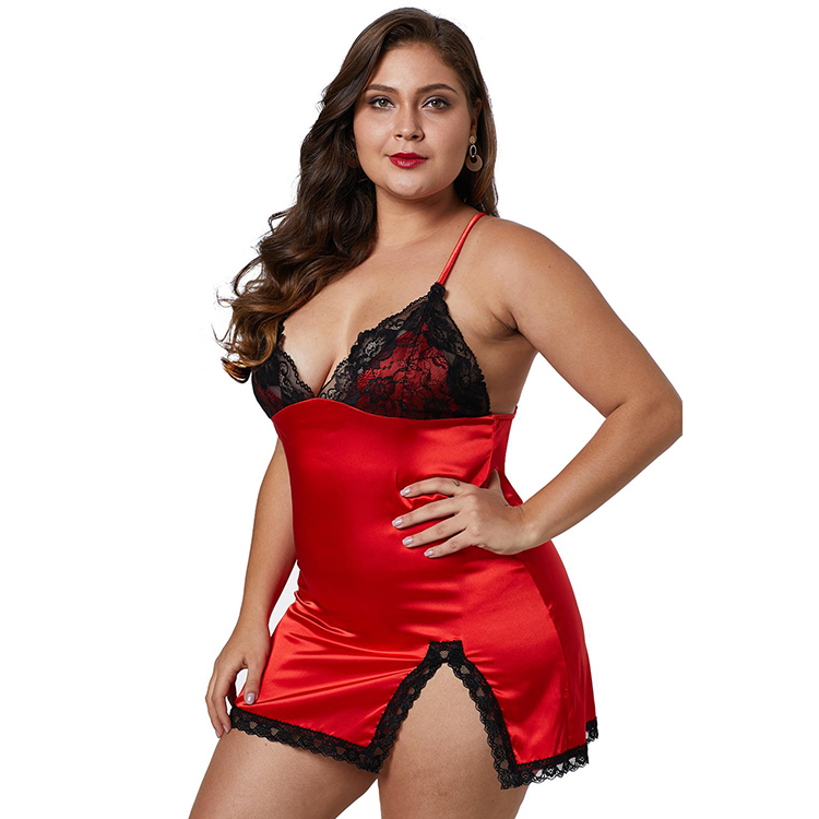 Fat Old sex underwear, silk-like sex underwear, sexy pajamas in Europe and AmericaXXXXL