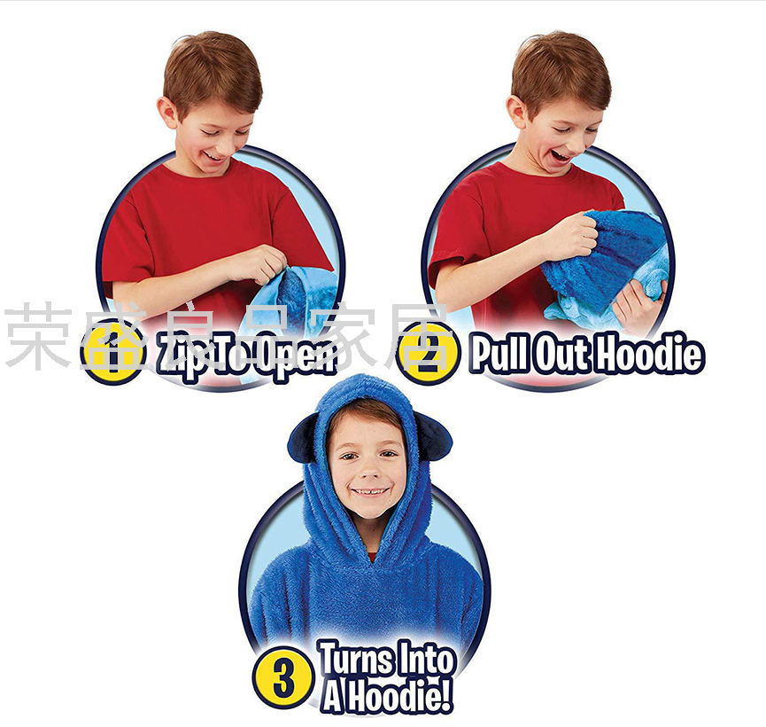 Cartoon Lazy Children's Sweater Huggle Pets Variable Animal Throw Pillow Pullover Children's Pajamas