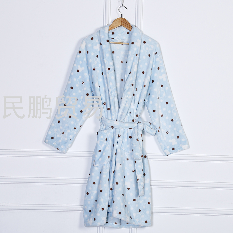 Flannel Adult Bathrobe Cow Pattern 2020 New Ins Style Soft Coral Fleece Bathrobe Pajamas Flannel Adult Bathrobe Cow Pattern 2020 New Ins Style Soft Coral Fleece Bathrobe Pajamas