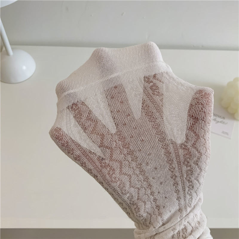 JK Style Socks Women&#039;s Spring and Summer Ultra-Thin Lolita Female Clothes in Black and White Tube Socks Twist Diamond Lattice Stockings Ins Fashion