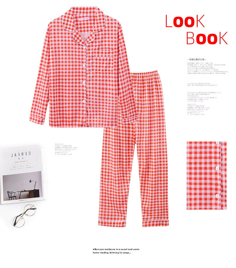 202 New Pajamas Women's Autumn and Winter Long Sleeves Lapel Suit Trousers Cardigan Casual Air Conditioning Clothes Homewear Ins