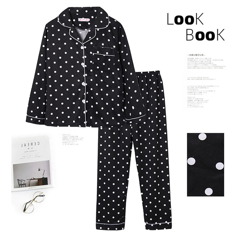 202 New Pajamas Women's Autumn and Winter Long Sleeves Lapel Suit Trousers Cardigan Casual Air Conditioning Clothes Homewear Ins