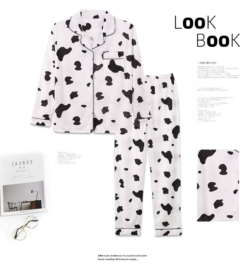 202 New Pajamas Women's Autumn and Winter Long Sleeves Lapel Suit Trousers Cardigan Casual Air Conditioning Clothes Homewear Ins