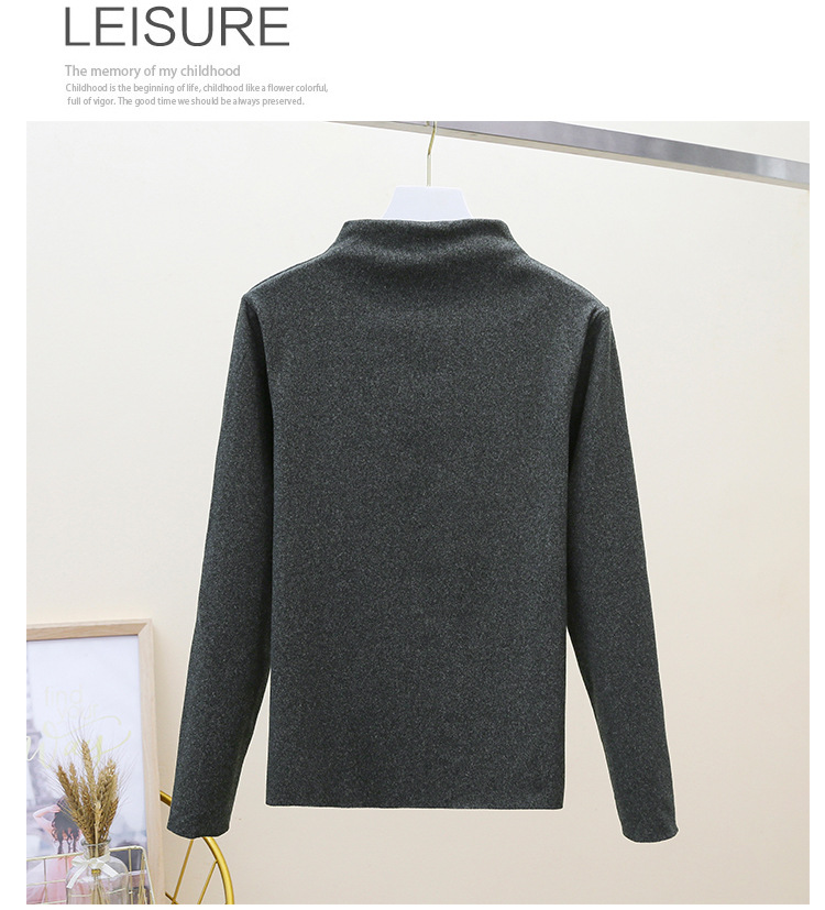 Autumn and Winter Dralon Cationic Thermal Clothes Turtleneck Solid Color Bottoming Shirt Women's Stretchy Underwear Slimming Large Size Long Sleeve T-shirt Autumn and Winter Dralon Cationic Thermal Clothes Turtleneck Solid Color Bottoming Shirt Women's Stretchy Underwear Slimming Large Size Long Sleeve T-shirt
