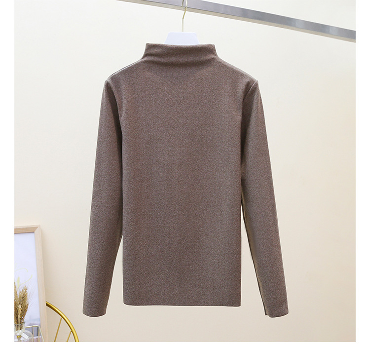 Autumn and Winter Dralon Cationic Thermal Clothes Turtleneck Solid Color Bottoming Shirt Women's Stretchy Underwear Slimming Large Size Long Sleeve T-shirt Autumn and Winter Dralon Cationic Thermal Clothes Turtleneck Solid Color Bottoming Shirt Women's Stretchy Underwear Slimming Large Size Long Sleeve T-shirt