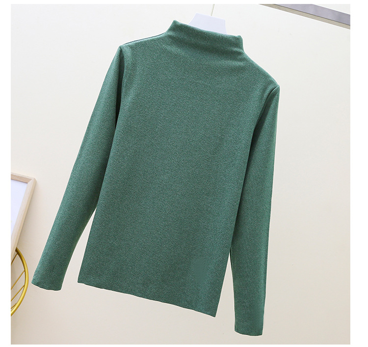 Autumn and Winter Dralon Cationic Thermal Clothes Turtleneck Solid Color Bottoming Shirt Women's Stretchy Underwear Slimming Large Size Long Sleeve T-shirt Autumn and Winter Dralon Cationic Thermal Clothes Turtleneck Solid Color Bottoming Shirt Women's Stretchy Underwear Slimming Large Size Long Sleeve T-shirt