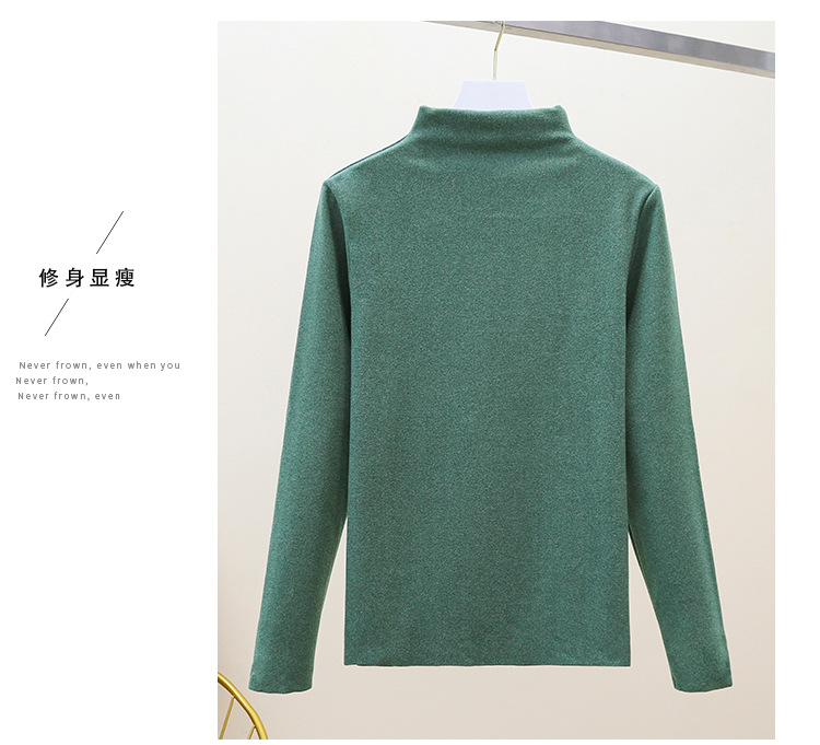 Autumn and Winter Dralon Cationic Thermal Clothes Turtleneck Solid Color Bottoming Shirt Women's Stretchy Underwear Slimming Large Size Long Sleeve T-shirt Autumn and Winter Dralon Cationic Thermal Clothes Turtleneck Solid Color Bottoming Shirt Women's Stretchy Underwear Slimming Large Size Long Sleeve T-shirt