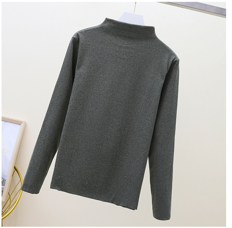 Autumn and Winter Dralon Cationic Thermal Clothes Turtleneck Solid Color Bottoming Shirt Women's Stretchy Underwear Slimming Large Size Long Sleeve T-shirt Autumn and Winter Dralon Cationic Thermal Clothes Turtleneck Solid Color Bottoming Shirt Women's Stretchy Underwear Slimming Large Size Long Sleeve T-shirt