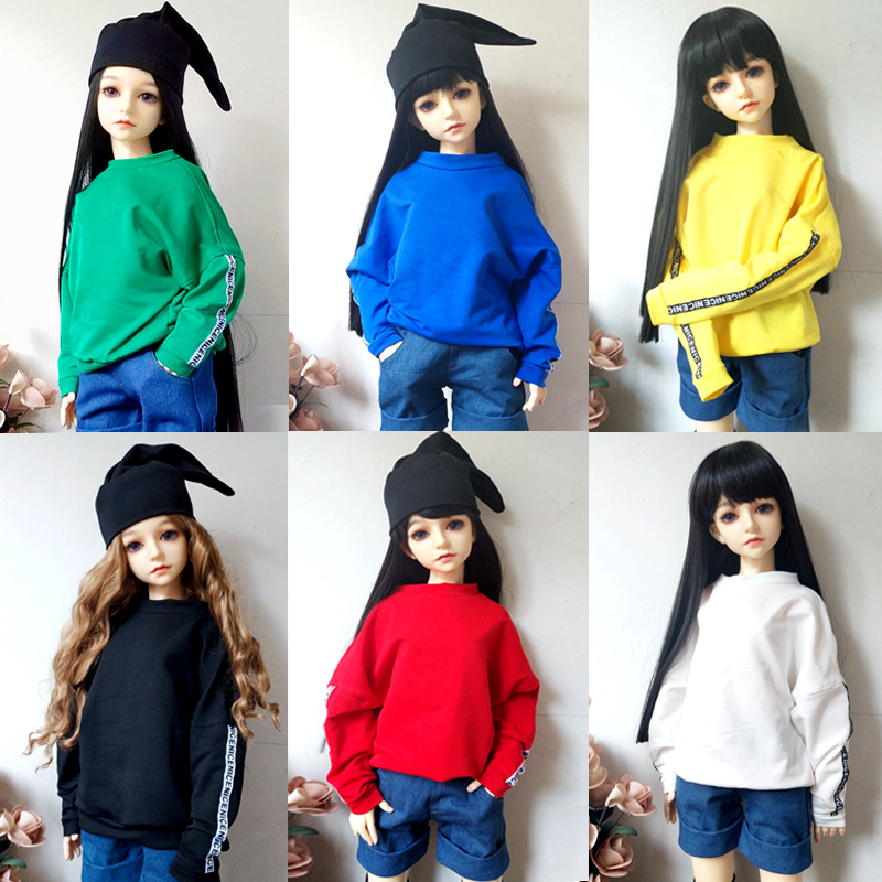 346 Points BJD SD Doll Clothes Three Four Six Multi-Color Sweater Jeans Men&#039;s and Women&#039;s Cotton Multi-Color in Stock Wholesale
