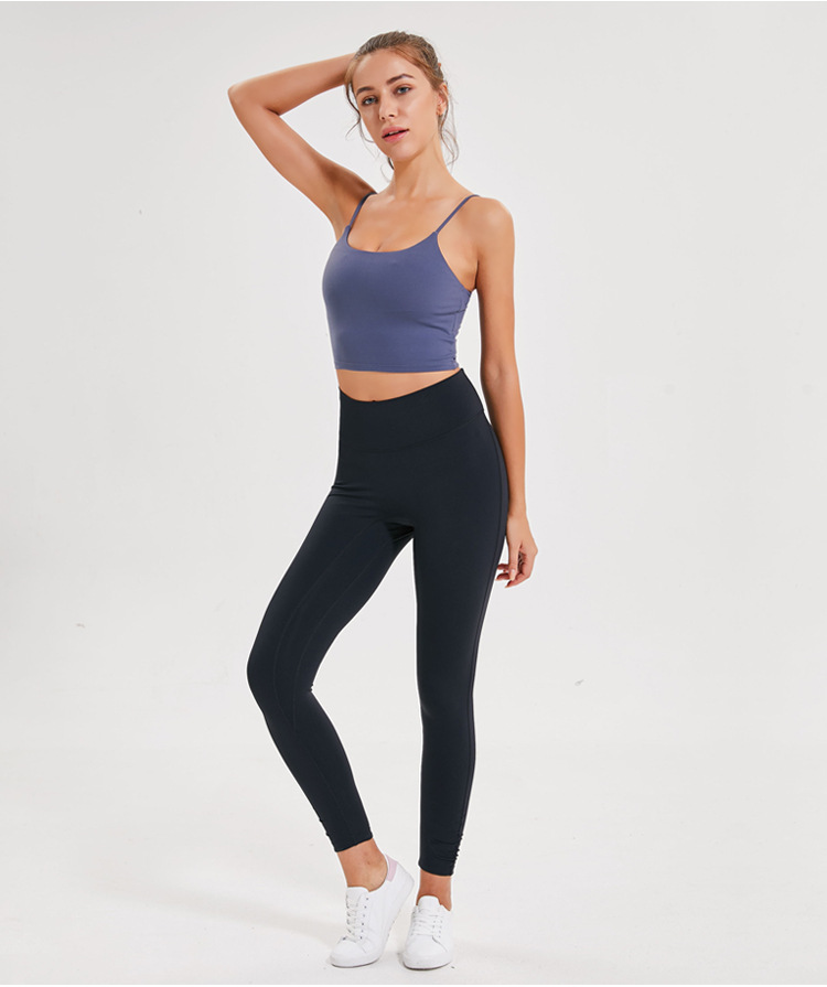 New Style Yoga Vest Women with Chest Pad Sexy Thin Drawstring Beauty Back Yoga Jacket Half Length Strap Yoga Clothes New Style Yoga Vest Women with Chest Pad Sexy Thin Drawstring Beauty Back Yoga Jacket Half Length Strap Yoga Clothes