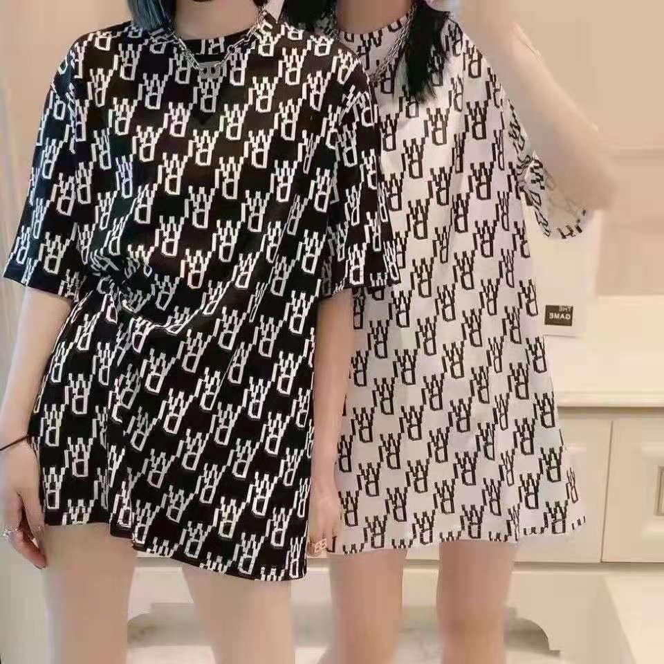 Letter Printed T-shirt Hong Kong Style Clothes 2021 Summer New Women's Fashion Ins Trendy Tops Loose Casual Short Sleeve Letter Printed T-shirt Hong Kong Style Clothes 2021 Summer New Women's Fashion Ins Trendy Tops Loose Casual Short Sleeve
