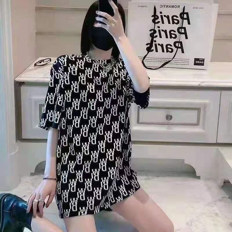 Letter Printed T-shirt Hong Kong Style Clothes 2021 Summer New Women's Fashion Ins Trendy Tops Loose Casual Short Sleeve Letter Printed T-shirt Hong Kong Style Clothes 2021 Summer New Women's Fashion Ins Trendy Tops Loose Casual Short Sleeve