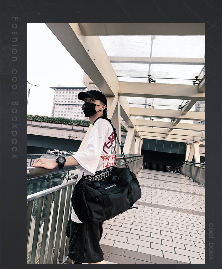2020 New Trendy Korean Style All-Matching Work Clothes Mechanical Style Oxford Cloth Messenger Bag Couple Men and Women Casual Shoulder Big Bag