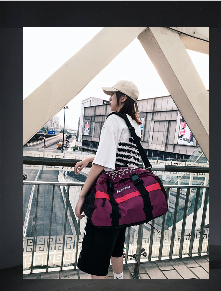 2020 New Trendy Korean Style All-Matching Work Clothes Mechanical Style Oxford Cloth Messenger Bag Couple Men and Women Casual Shoulder Big Bag
