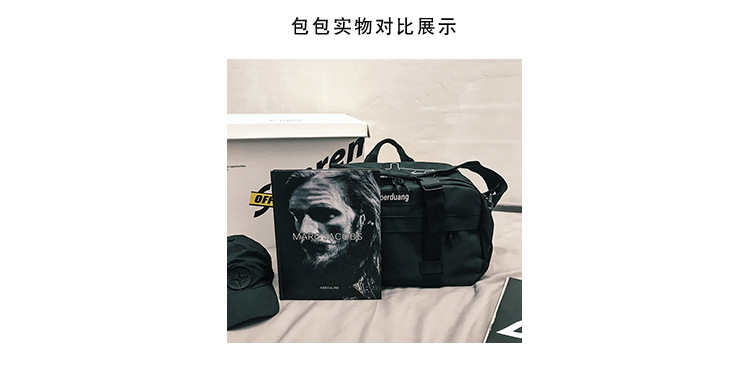 2020 New Trendy Korean Style All-Matching Work Clothes Mechanical Style Oxford Cloth Messenger Bag Couple Men and Women Casual Shoulder Big Bag