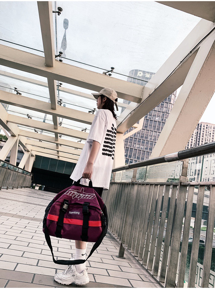 2020 New Trendy Korean Style All-Matching Work Clothes Mechanical Style Oxford Cloth Messenger Bag Couple Men and Women Casual Shoulder Big Bag