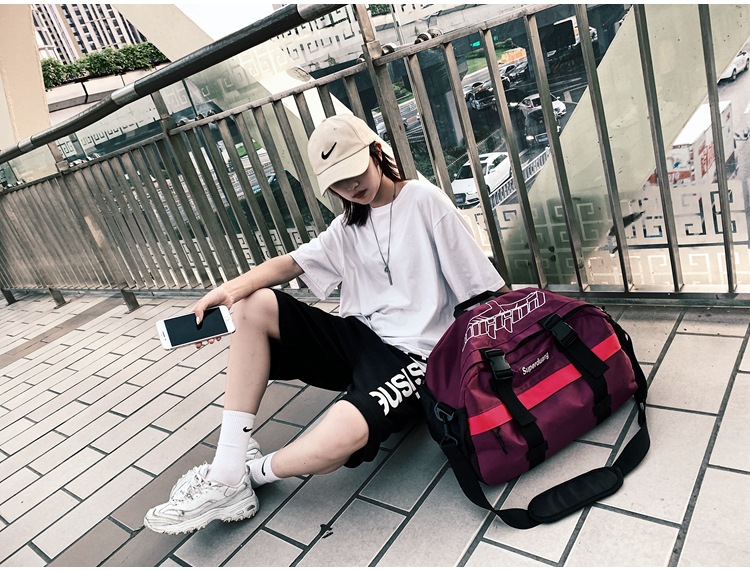 2020 New Trendy Korean Style All-Matching Work Clothes Mechanical Style Oxford Cloth Messenger Bag Couple Men and Women Casual Shoulder Big Bag