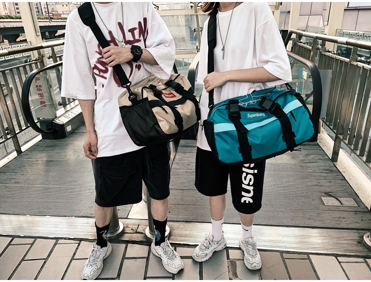 2020 New Trendy Korean Style All-Matching Work Clothes Mechanical Style Oxford Cloth Messenger Bag Couple Men and Women Casual Shoulder Big Bag