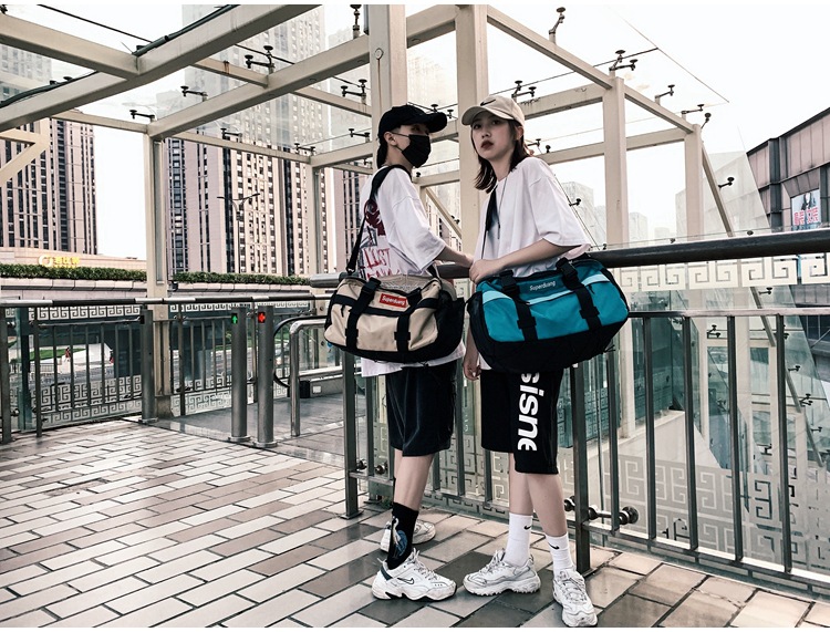 2020 New Trendy Korean Style All-Matching Work Clothes Mechanical Style Oxford Cloth Messenger Bag Couple Men and Women Casual Shoulder Big Bag