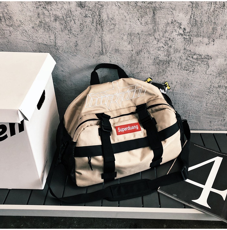 2020 New Trendy Korean Style All-Matching Work Clothes Mechanical Style Oxford Cloth Messenger Bag Couple Men and Women Casual Shoulder Big Bag