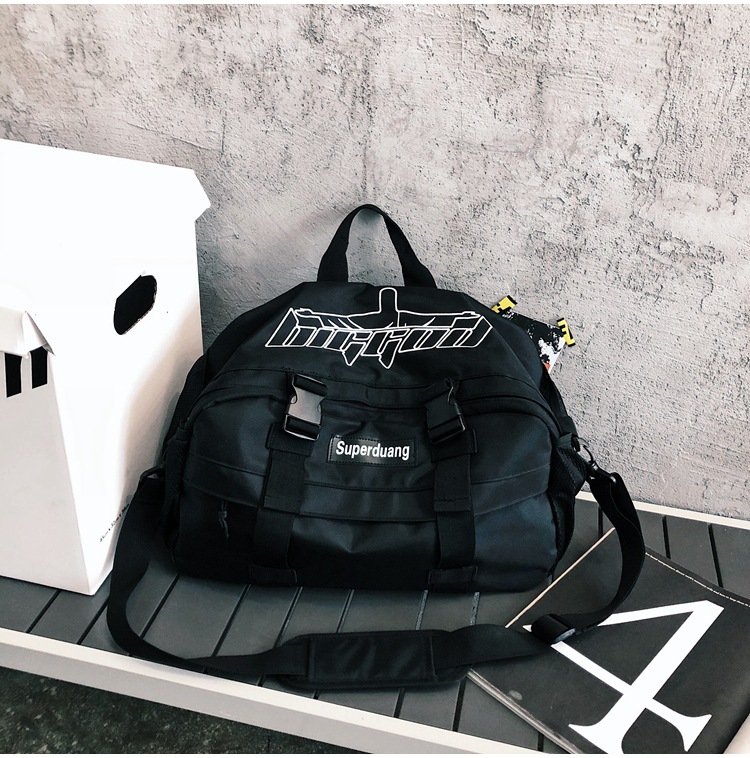 2020 New Trendy Korean Style All-Matching Work Clothes Mechanical Style Oxford Cloth Messenger Bag Couple Men and Women Casual Shoulder Big Bag