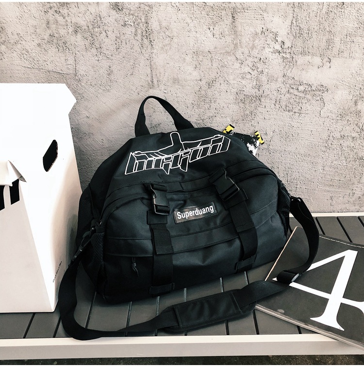 2020 New Trendy Korean Style All-Matching Work Clothes Mechanical Style Oxford Cloth Messenger Bag Couple Men and Women Casual Shoulder Big Bag