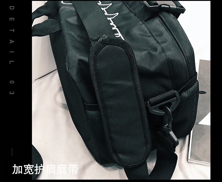 2020 New Trendy Korean Style All-Matching Work Clothes Mechanical Style Oxford Cloth Messenger Bag Couple Men and Women Casual Shoulder Big Bag
