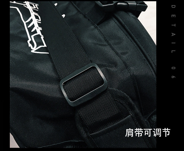 2020 New Trendy Korean Style All-Matching Work Clothes Mechanical Style Oxford Cloth Messenger Bag Couple Men and Women Casual Shoulder Big Bag