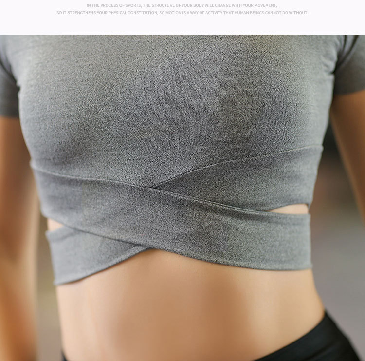 Tshirt Women's Tight Midriff Outfit Stretch Fitness ShortSleeved Dance Sweatshirt Running Quick Drying Clothes Whole Tshirt Women's Tight Midriff Outfit Stretch Fitness ShortSleeved Dance Sweatshirt Running Quick Drying Clothes Whole