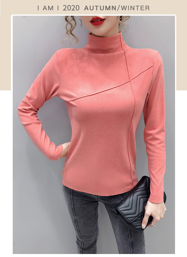 Thermal Clothes Women's Autumn and Winter plus Size Turtleneck Bottoming Shirt Long Sleeves Outerwear Tshirt Women Thermal Clothes Women's Autumn and Winter plus Size Turtleneck Bottoming Shirt Long Sleeves Outerwear Tshirt Women