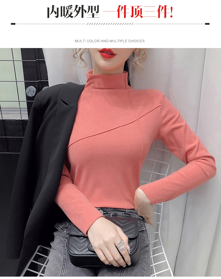 Thermal Clothes Women's Autumn and Winter plus Size Turtleneck Bottoming Shirt Long Sleeves Outerwear Tshirt Women Thermal Clothes Women's Autumn and Winter plus Size Turtleneck Bottoming Shirt Long Sleeves Outerwear Tshirt Women
