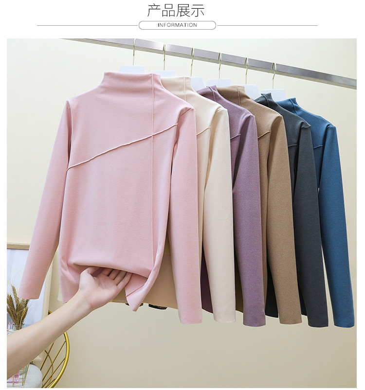 Thermal Clothes Women's Autumn and Winter plus Size Turtleneck Bottoming Shirt Long Sleeves Outerwear Tshirt Women Thermal Clothes Women's Autumn and Winter plus Size Turtleneck Bottoming Shirt Long Sleeves Outerwear Tshirt Women