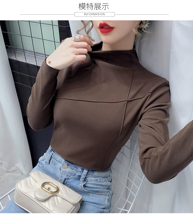 Thermal Clothes Women's Autumn and Winter plus Size Turtleneck Bottoming Shirt Long Sleeves Outerwear Tshirt Women Thermal Clothes Women's Autumn and Winter plus Size Turtleneck Bottoming Shirt Long Sleeves Outerwear Tshirt Women