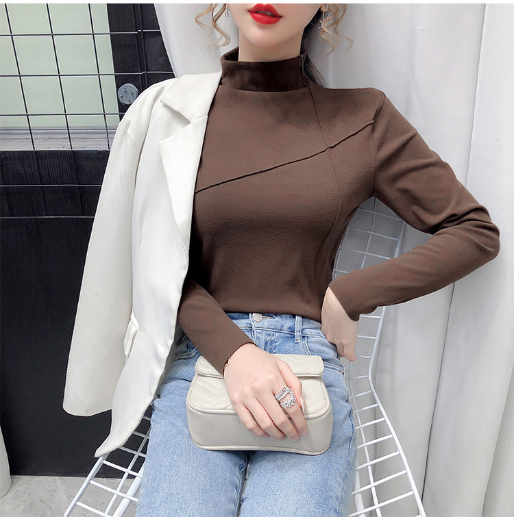 Thermal Clothes Women's Autumn and Winter plus Size Turtleneck Bottoming Shirt Long Sleeves Outerwear Tshirt Women Thermal Clothes Women's Autumn and Winter plus Size Turtleneck Bottoming Shirt Long Sleeves Outerwear Tshirt Women