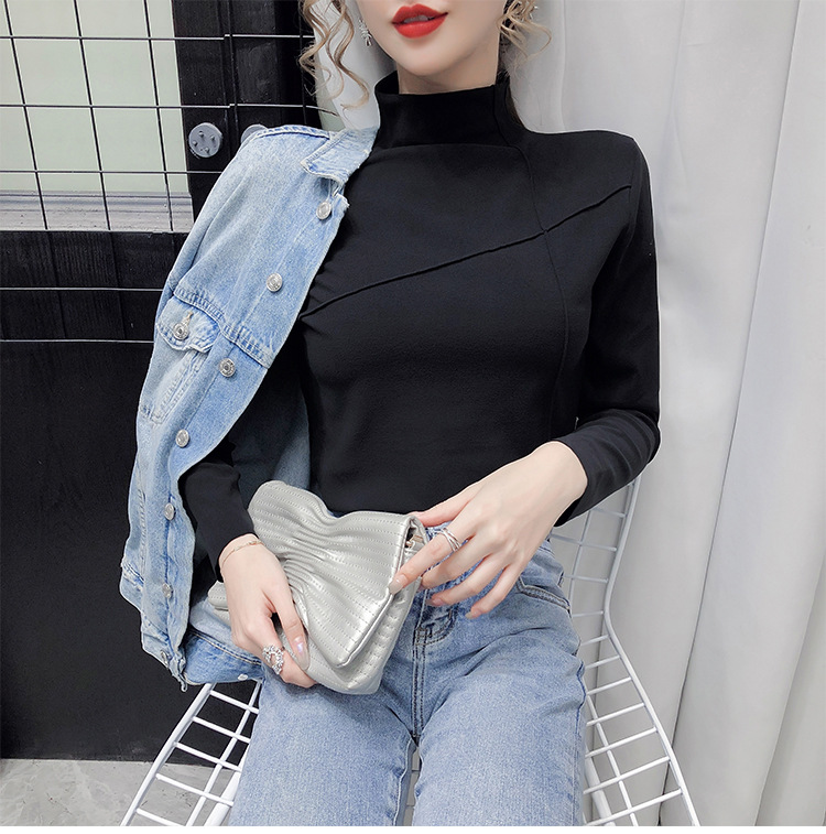 Thermal Clothes Women's Autumn and Winter plus Size Turtleneck Bottoming Shirt Long Sleeves Outerwear Tshirt Women Thermal Clothes Women's Autumn and Winter plus Size Turtleneck Bottoming Shirt Long Sleeves Outerwear Tshirt Women