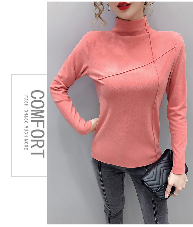 Thermal Clothes Women's Autumn and Winter plus Size Turtleneck Bottoming Shirt Long Sleeves Outerwear Tshirt Women Thermal Clothes Women's Autumn and Winter plus Size Turtleneck Bottoming Shirt Long Sleeves Outerwear Tshirt Women