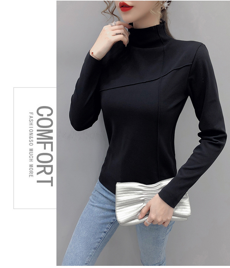 Thermal Clothes Women's Autumn and Winter plus Size Turtleneck Bottoming Shirt Long Sleeves Outerwear Tshirt Women Thermal Clothes Women's Autumn and Winter plus Size Turtleneck Bottoming Shirt Long Sleeves Outerwear Tshirt Women