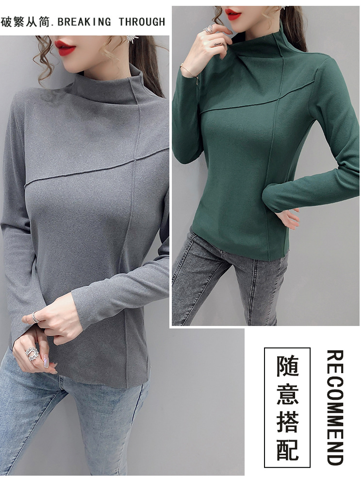 Thermal Clothes Women's Autumn and Winter plus Size Turtleneck Bottoming Shirt Long Sleeves Outerwear Tshirt Women Thermal Clothes Women's Autumn and Winter plus Size Turtleneck Bottoming Shirt Long Sleeves Outerwear Tshirt Women