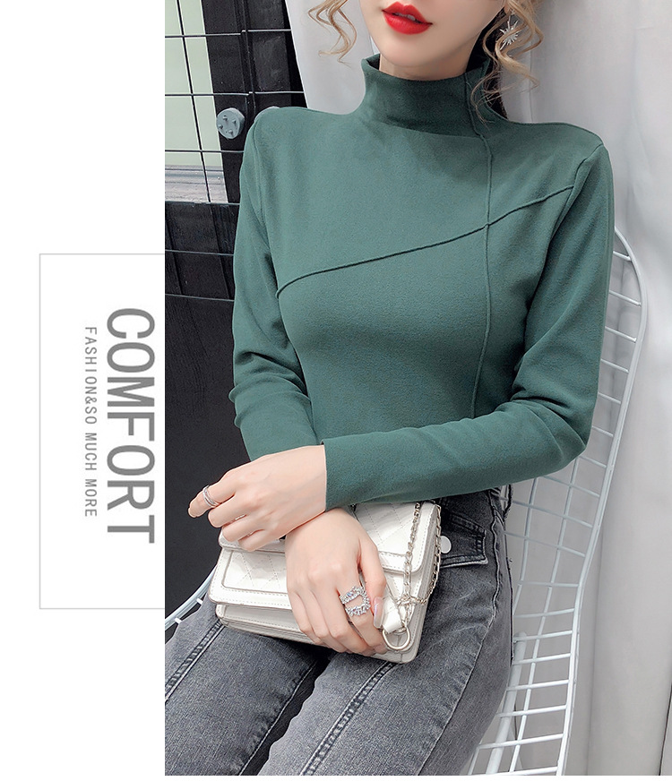 Thermal Clothes Women's Autumn and Winter plus Size Turtleneck Bottoming Shirt Long Sleeves Outerwear Tshirt Women Thermal Clothes Women's Autumn and Winter plus Size Turtleneck Bottoming Shirt Long Sleeves Outerwear Tshirt Women