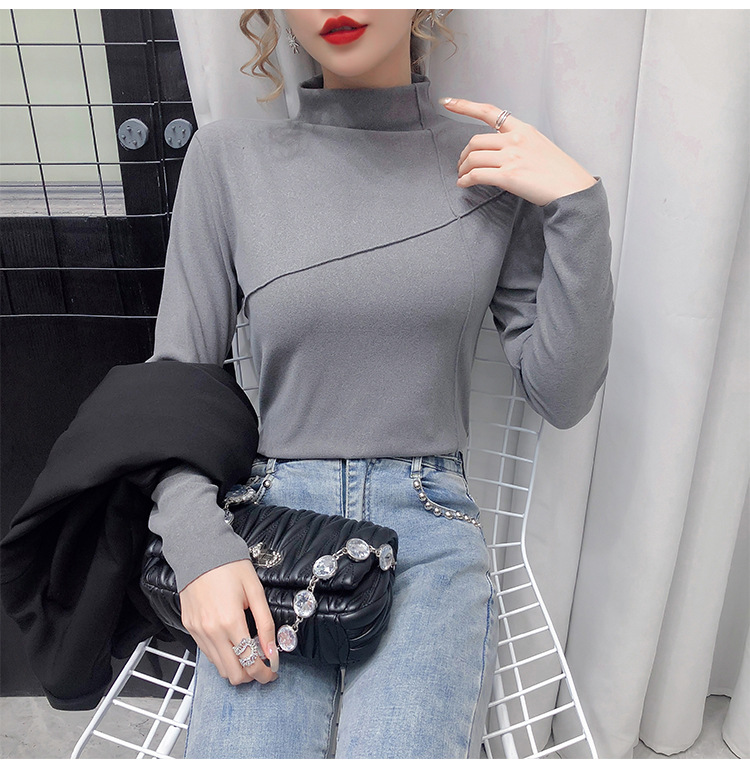 Thermal Clothes Women's Autumn and Winter plus Size Turtleneck Bottoming Shirt Long Sleeves Outerwear Tshirt Women Thermal Clothes Women's Autumn and Winter plus Size Turtleneck Bottoming Shirt Long Sleeves Outerwear Tshirt Women