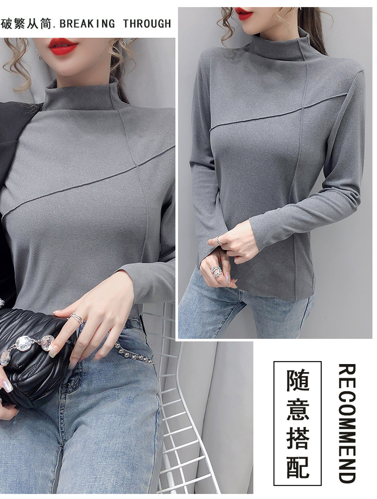 Thermal Clothes Women's Autumn and Winter plus Size Turtleneck Bottoming Shirt Long Sleeves Outerwear Tshirt Women Thermal Clothes Women's Autumn and Winter plus Size Turtleneck Bottoming Shirt Long Sleeves Outerwear Tshirt Women